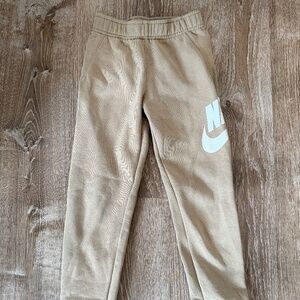 Nike Youth Size 6/7 Beige Joggers Sweatpants